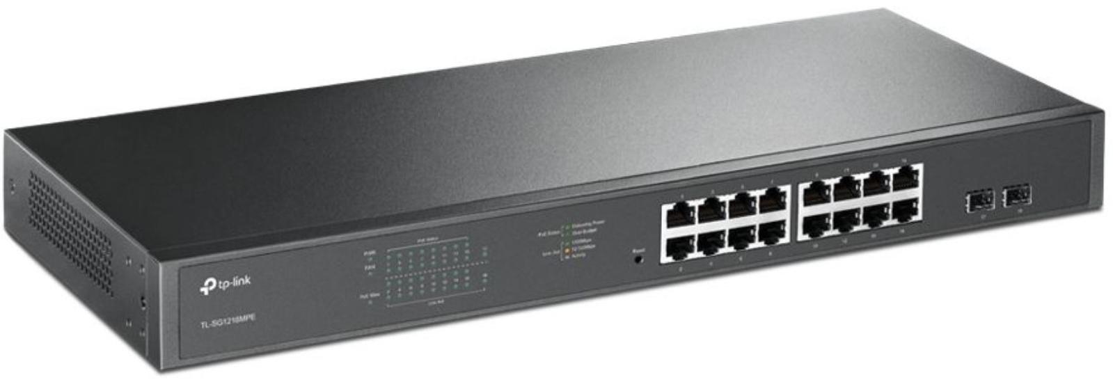 Коммутатор TP-Link JetStream TL-SG1218MPE, управляемый, 16х10/100/1000BASE-T