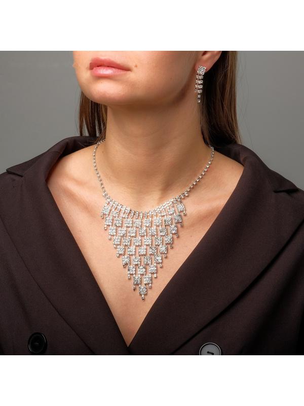 Набор 2 предмета: серьги, колье 