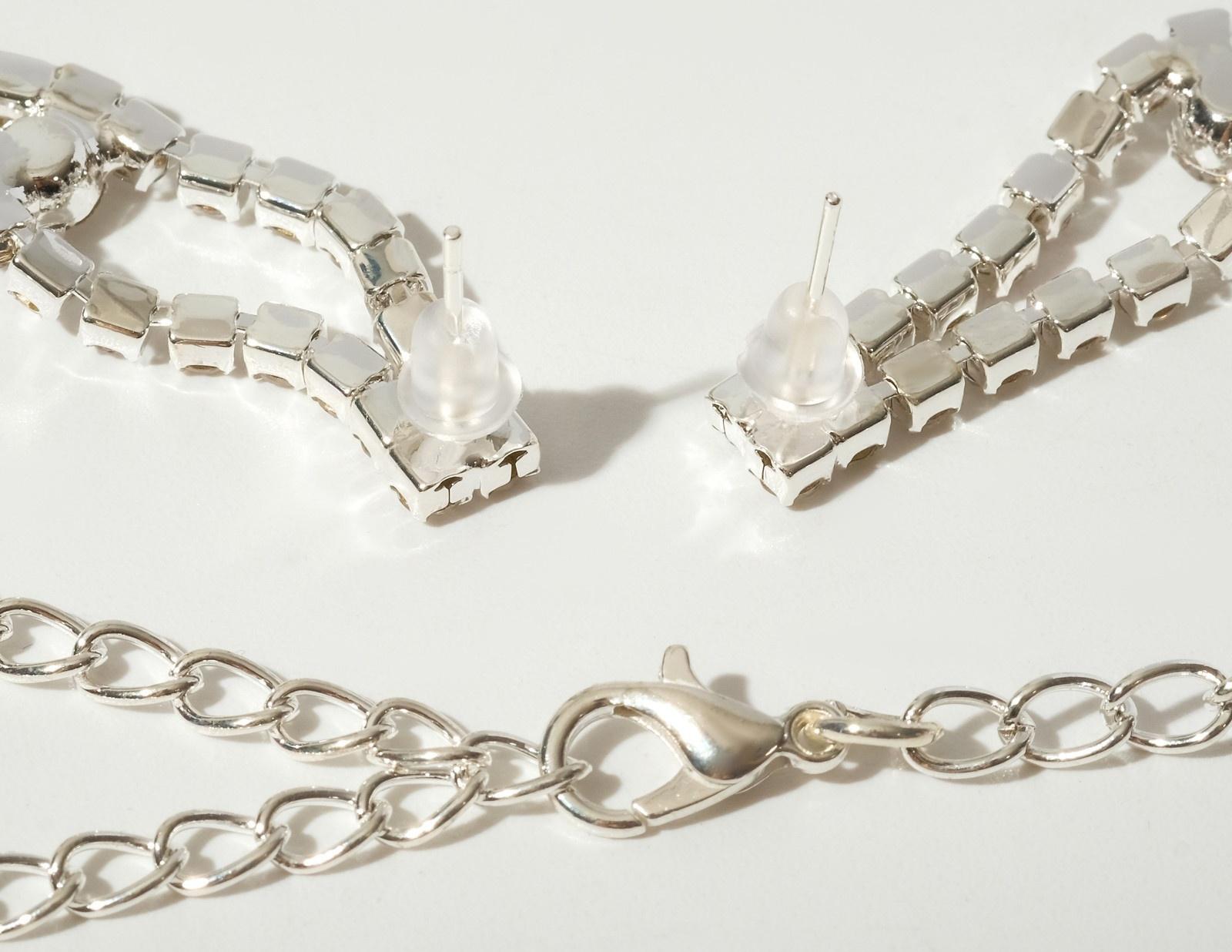 Набор 2 предмета: серьги, колье 