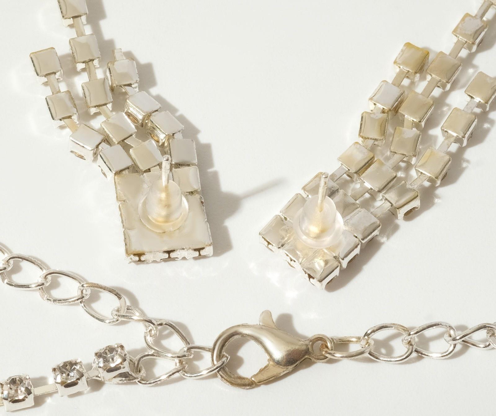 Набор 2 предмета: серьги, колье 