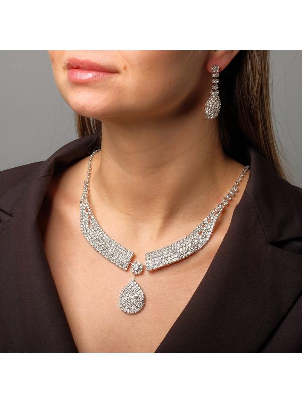 Набор 2 предмета: серьги, колье 