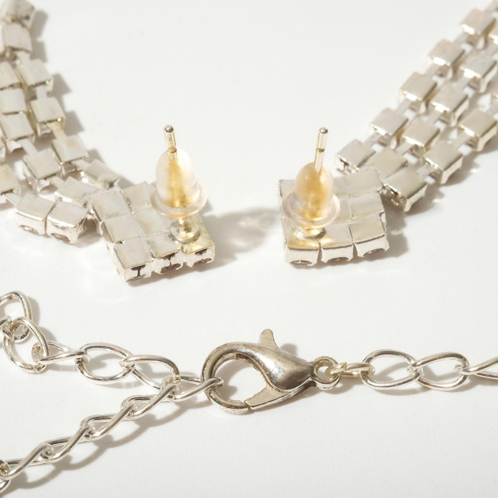 Набор 2 предмета: серьги, колье 