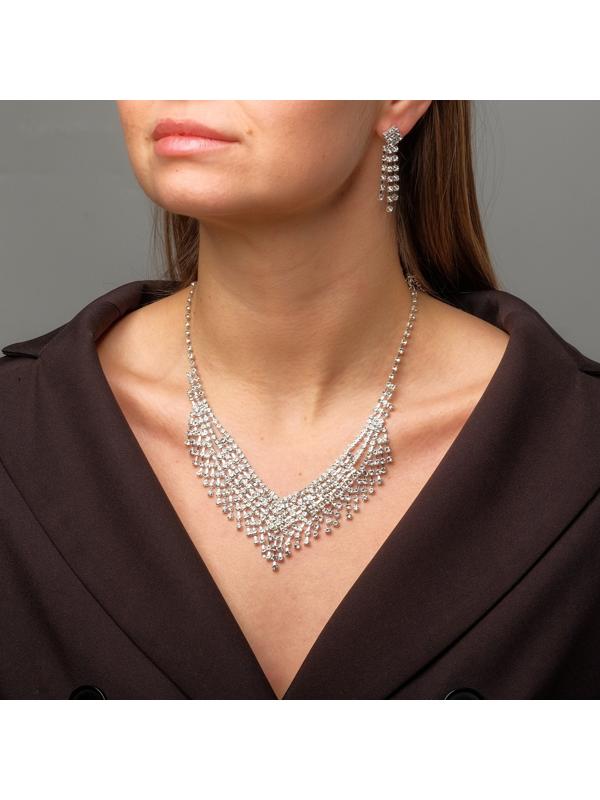 Набор 2 предмета: серьги, колье 