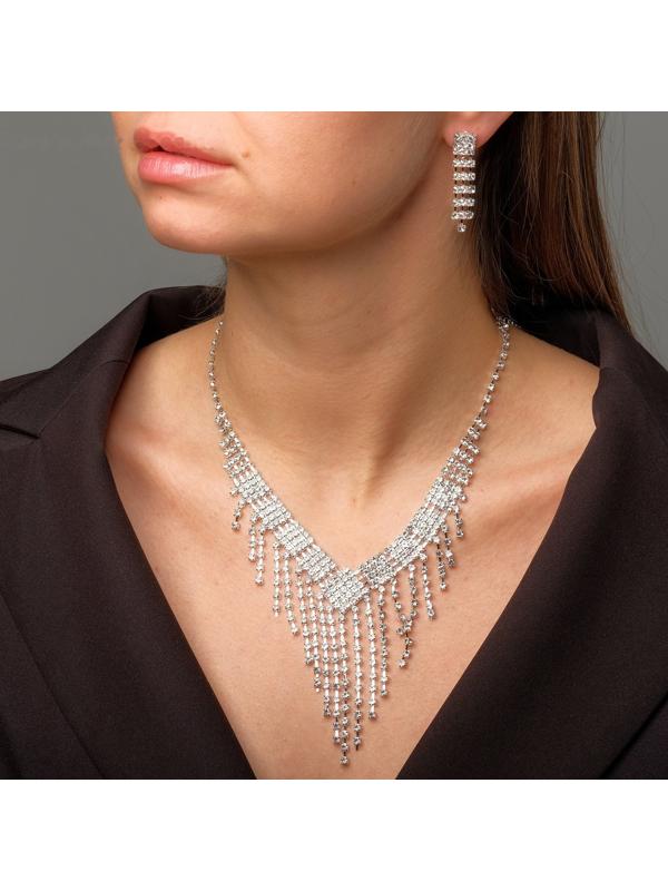 Набор 2 предмета: серьги, колье 