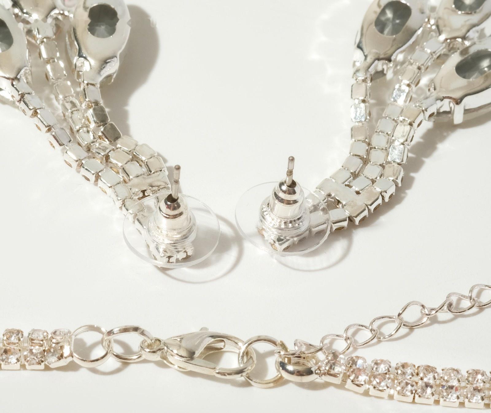 Набор 2 предмета: серьги, колье 