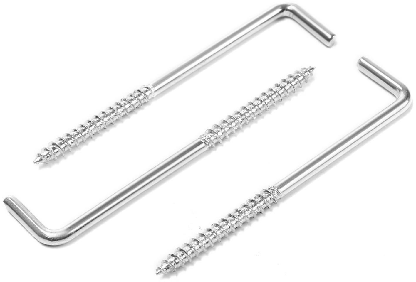 Шуруп-костыль ТУНДРА, белый цинк, 4x70 мм, 3 шт