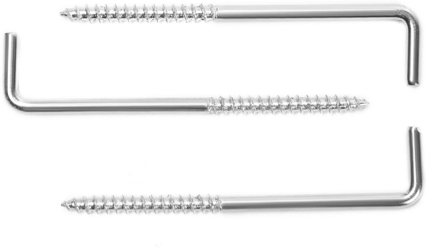 Шуруп-костыль ТУНДРА, белый цинк, 4x70 мм, 3 шт