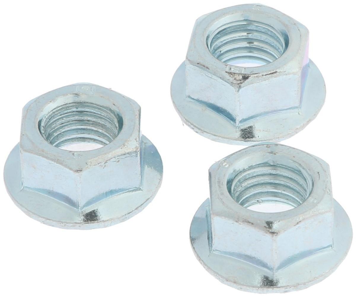 Гайка с фланцем, ТУНДРА, DIN 6923 М12 белый цинк 3 шт