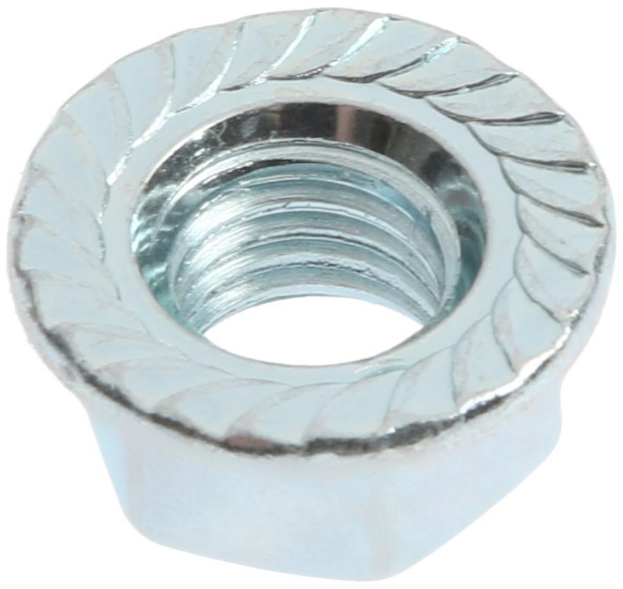 Гайка с фланцем, ТУНДРА, DIN 6923 М12 белый цинк 3 шт