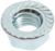 Гайка с фланцем, ТУНДРА, DIN 6923 М12 белый цинк 3 шт