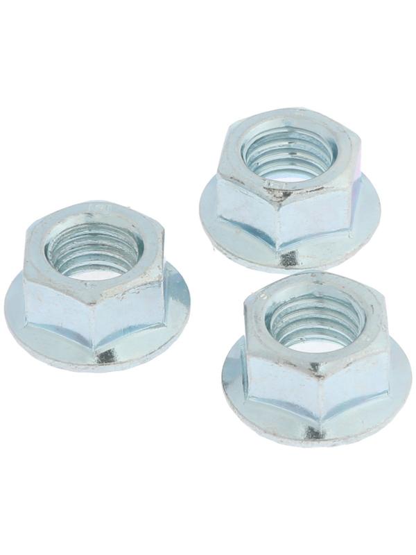 Гайка с фланцем, ТУНДРА, DIN 6923 М12 белый цинк 3 шт