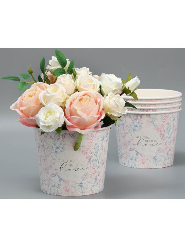 Стаканчик для цветов «All you need is love», 16,5 × 13.6 см