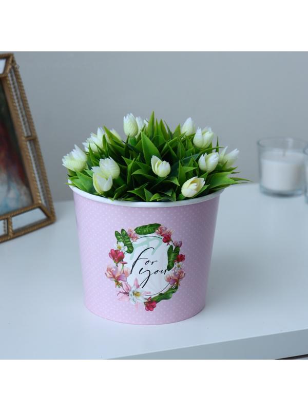 Стаканчик для цветов «For you», 16.5 × 13.6 см