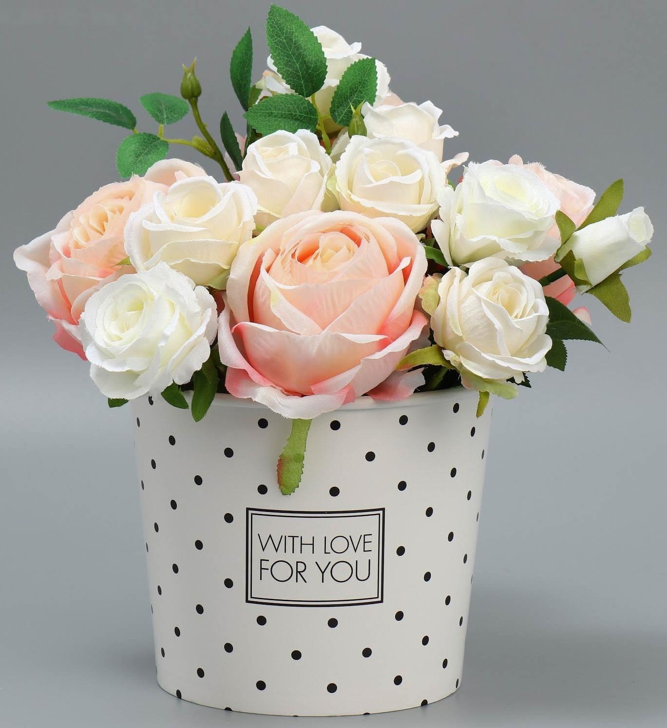 Стаканчик для цветов «With love for you», 16.5 × 13.6 см