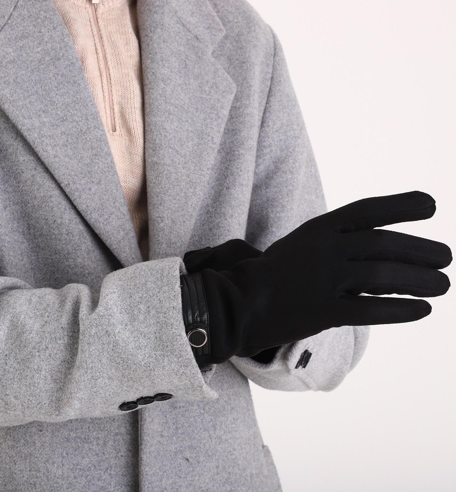 Перчатки мужские, безразмерные, без утеплителя, цвет чёрный