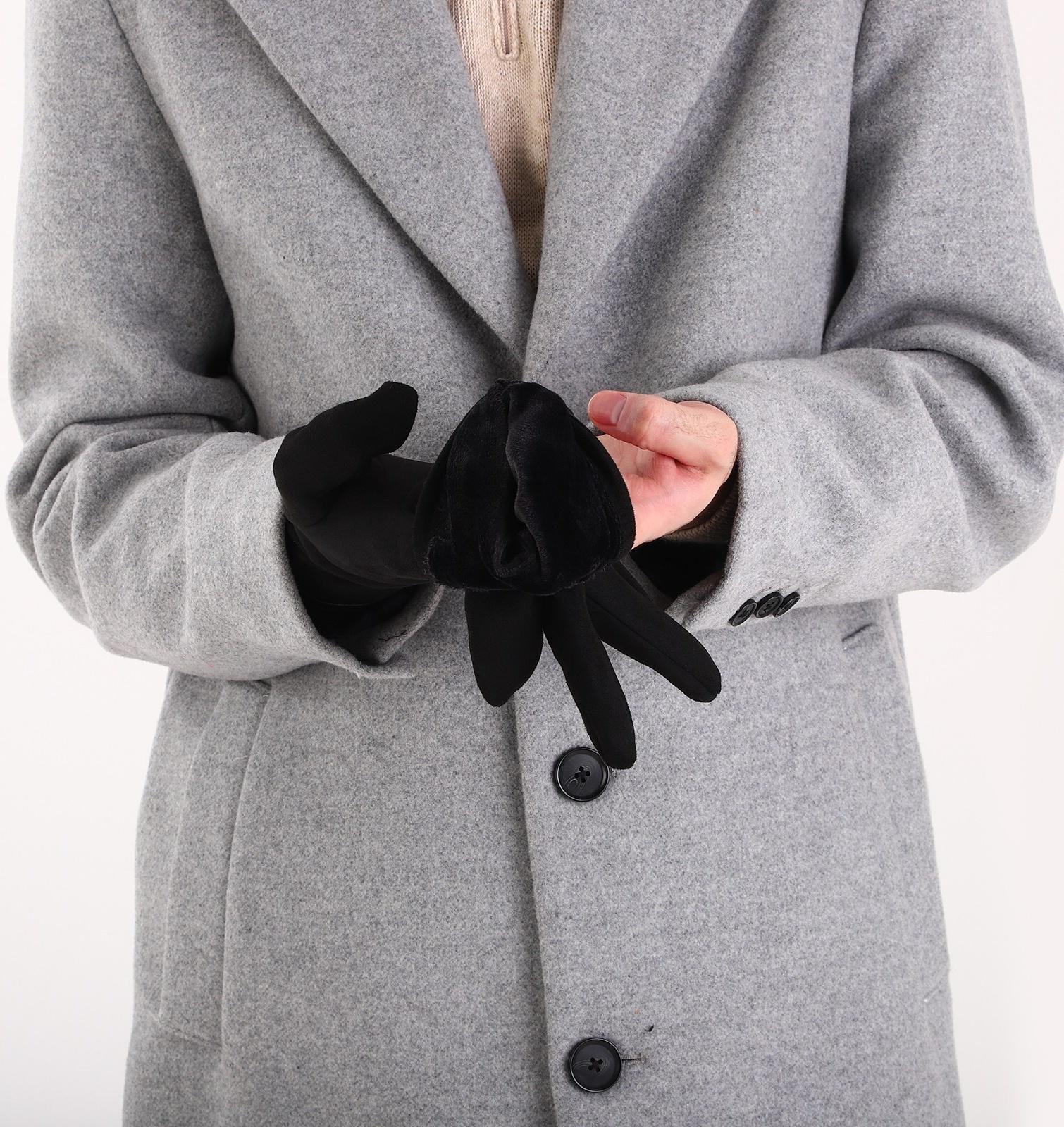 Перчатки мужские, безразмерные, без утеплителя, цвет чёрный