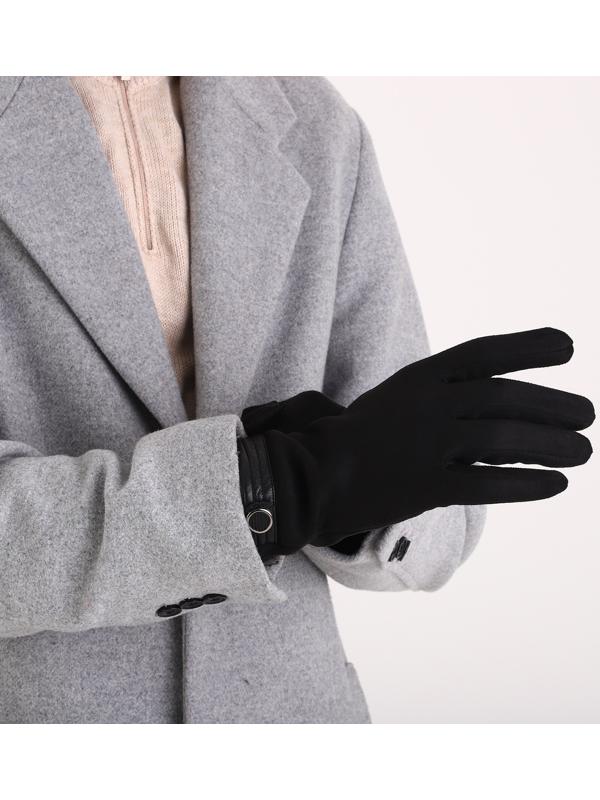 Перчатки мужские, безразмерные, без утеплителя, цвет чёрный