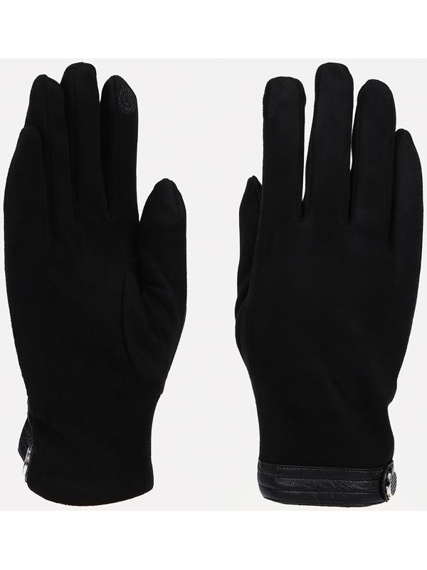 Перчатки мужские, безразмерные, без утеплителя, цвет чёрный