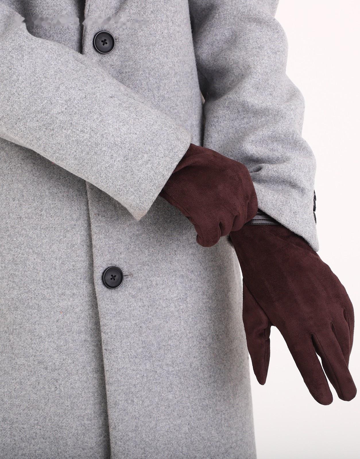 Перчатки мужские, безразмерные, без утеплителя, цвет коричневый