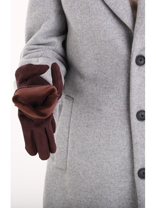 Перчатки мужские, безразмерные, без утеплителя, цвет коричневый