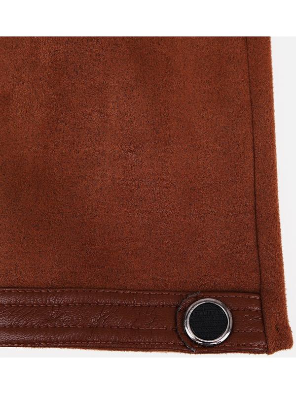 Перчатки мужские, безразмерные, без утеплителя, цвет светло-коричневый