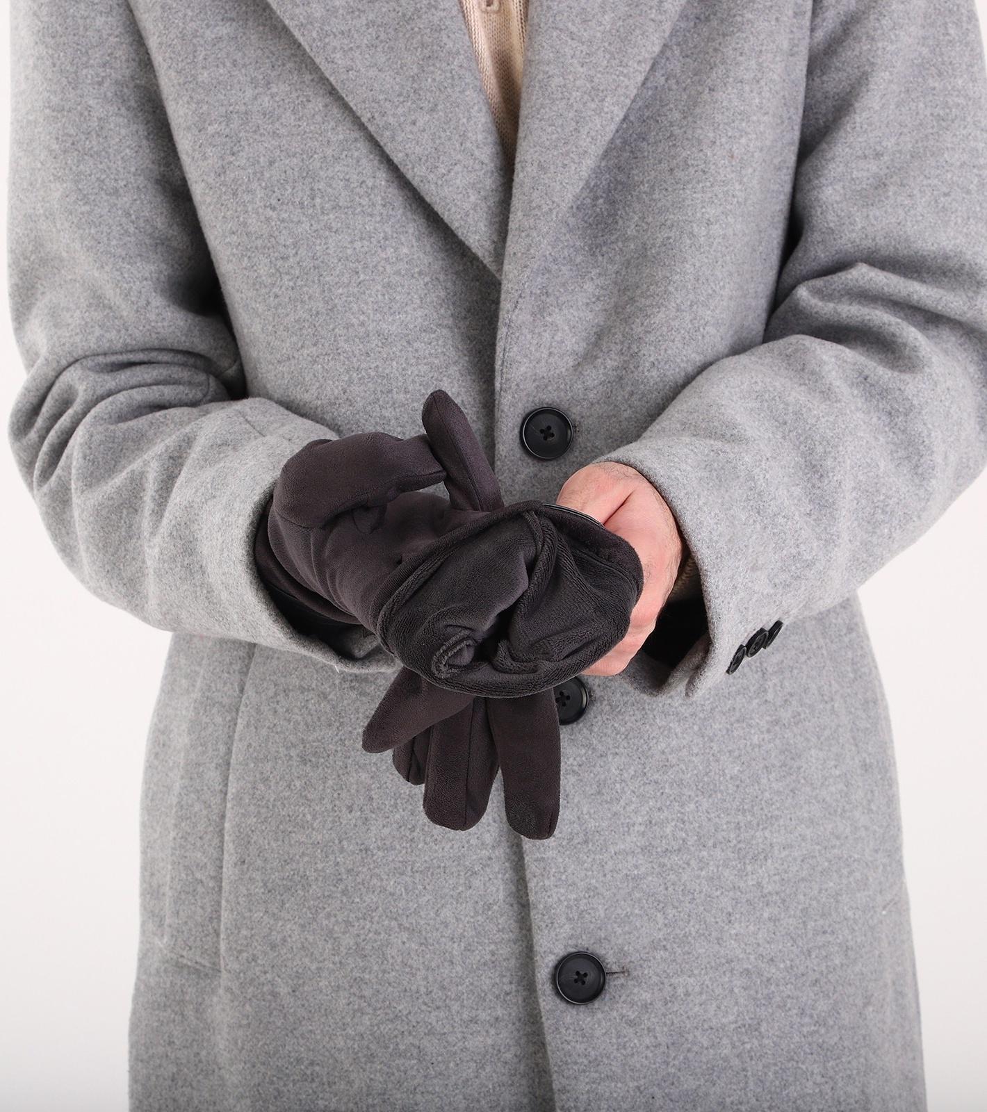 Перчатки мужские, безразмерные, без утеплителя, цвет серый