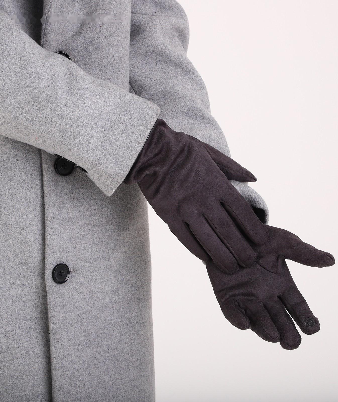 Перчатки мужские, безразмерные, без утеплителя, цвет серый