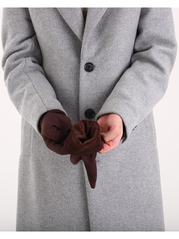 Перчатки мужские, безразмерные, без утеплителя, цвет коричневый