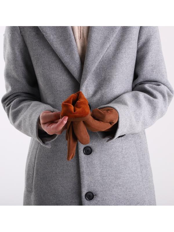 Перчатки мужские, безразмерные, без утеплителя, цвет светло-коричневый