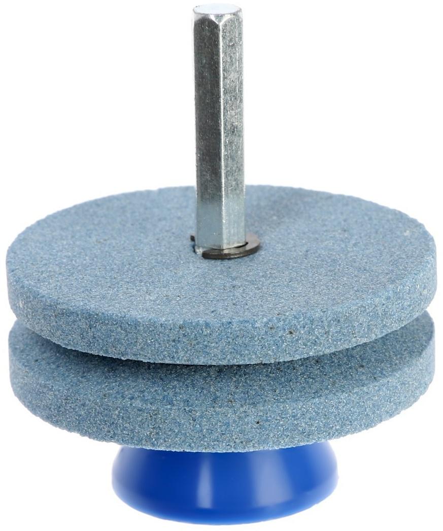 Насадка на шуруповерт ТУНДРА, для заточки ножей и ножниц, шестигранный хвостовик, d=55 мм