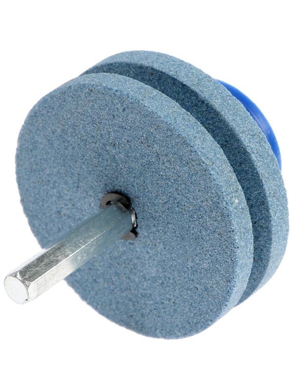 Насадка на шуруповерт ТУНДРА, для заточки ножей и ножниц, шестигранный хвостовик, d=55 мм