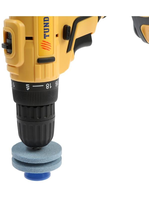 Насадка на шуруповерт ТУНДРА, для заточки ножей и ножниц, шестигранный хвостовик, d=55 мм