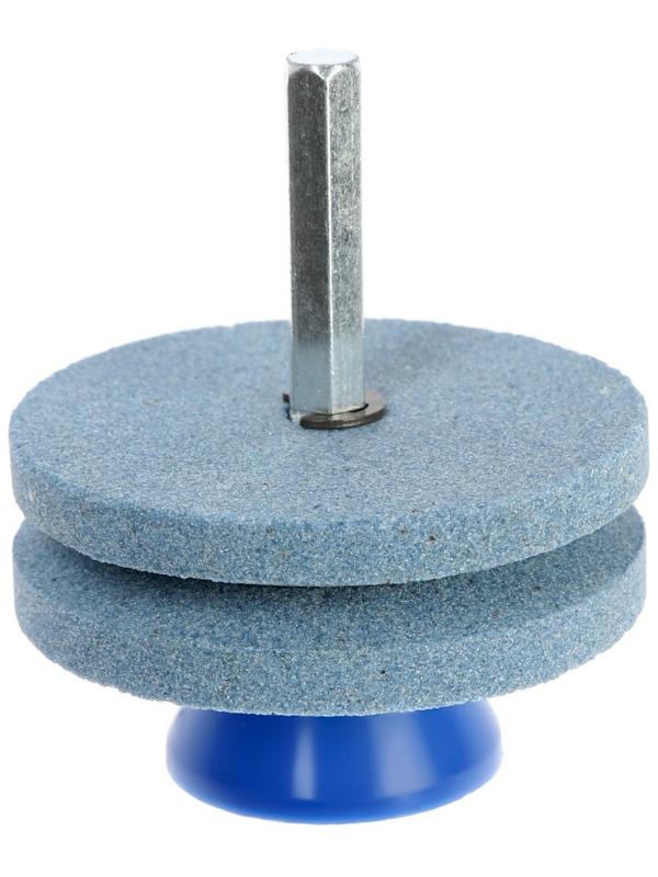 Насадка на шуруповерт ТУНДРА, для заточки ножей и ножниц, шестигранный хвостовик, d=55 мм