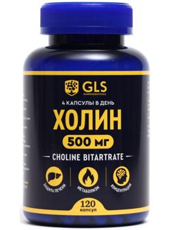 Холин GLS для мозга и похудения, 120 капсул по 400 мг
