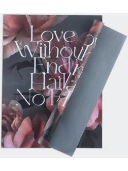 Бумага влагостойкая двухсторонняя,  «Love»,  38 × 50 см