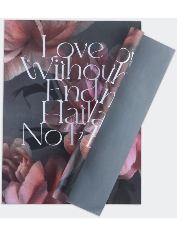 Бумага влагостойкая двухсторонняя,  «Love»,  38 × 50 см