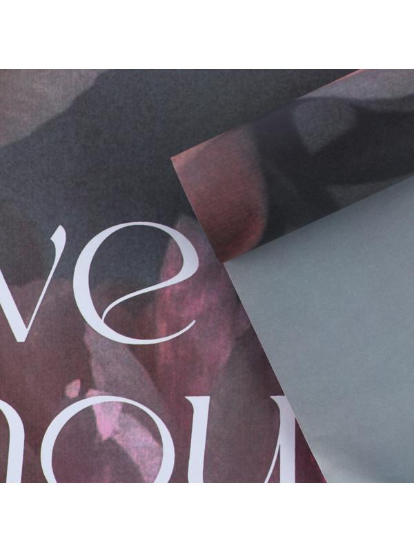 Бумага влагостойкая двухсторонняя,  «Love»,  38 × 50 см