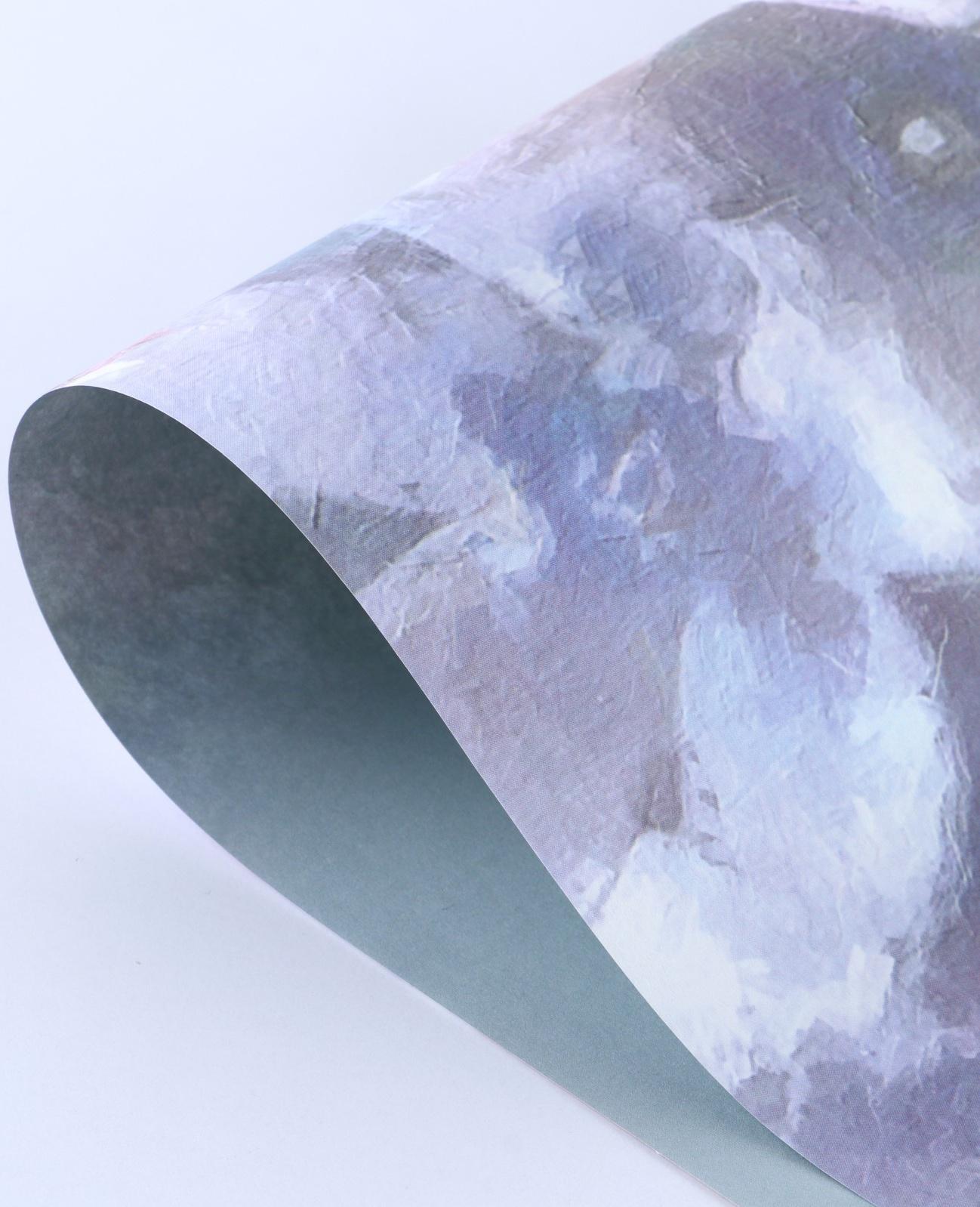 Бумага влагостойкая двухсторонняя, «Голубой лотос», 35 × 50 см