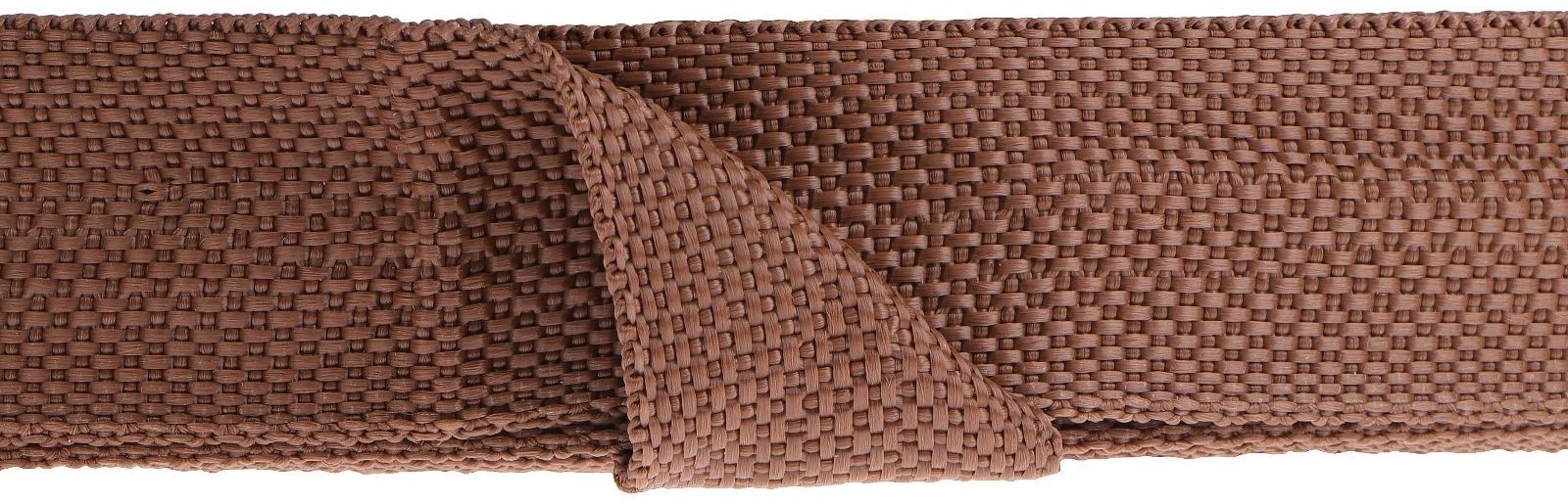 Стропа ременная 30 мм, для окантовки eva ковриков, катушка 50 м, коричневая