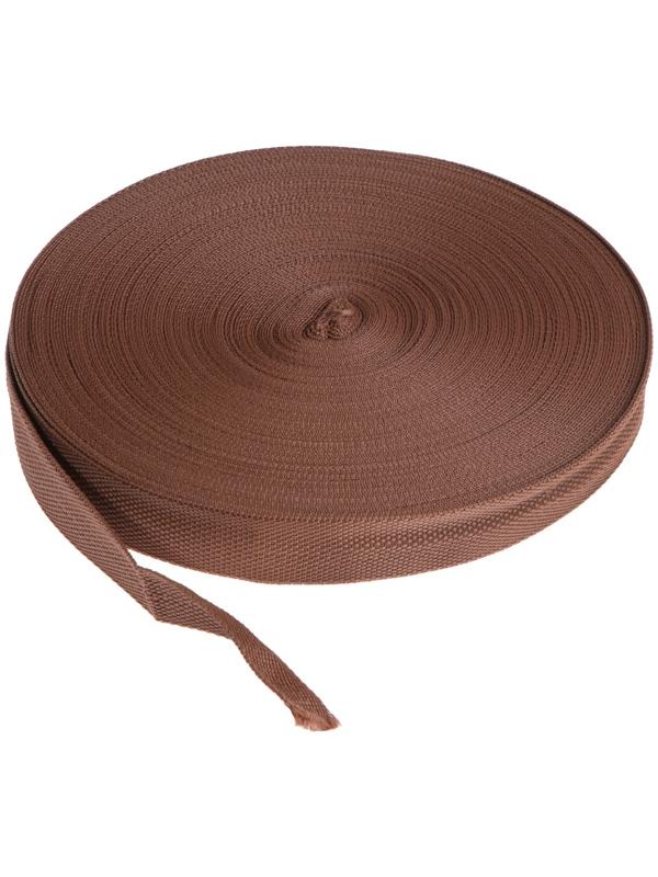 Стропа ременная 30 мм, для окантовки eva ковриков, катушка 50 м, коричневая