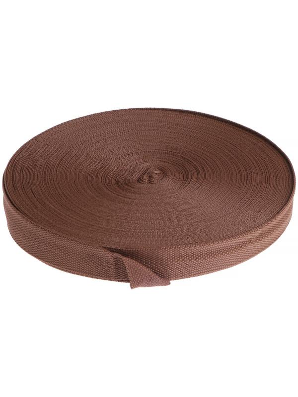 Стропа ременная 30 мм, для окантовки eva ковриков, катушка 50 м, коричневая