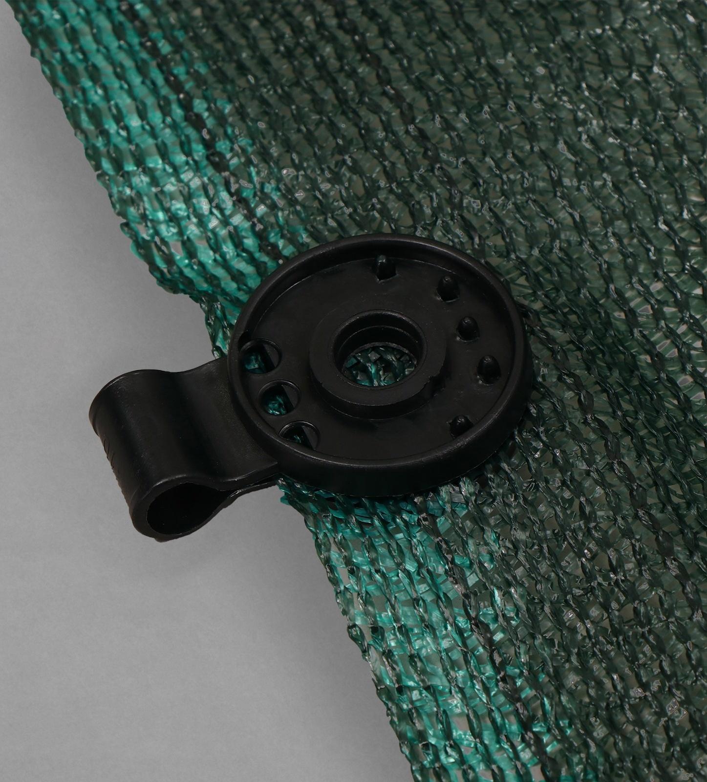 Сетка затеняющая, 10 × 4 м, плотность 80 г/м², зелёная, в наборе 29 клипс