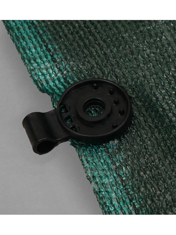 Сетка затеняющая, 10 × 4 м, плотность 80 г/м², зелёная, в наборе 29 клипс