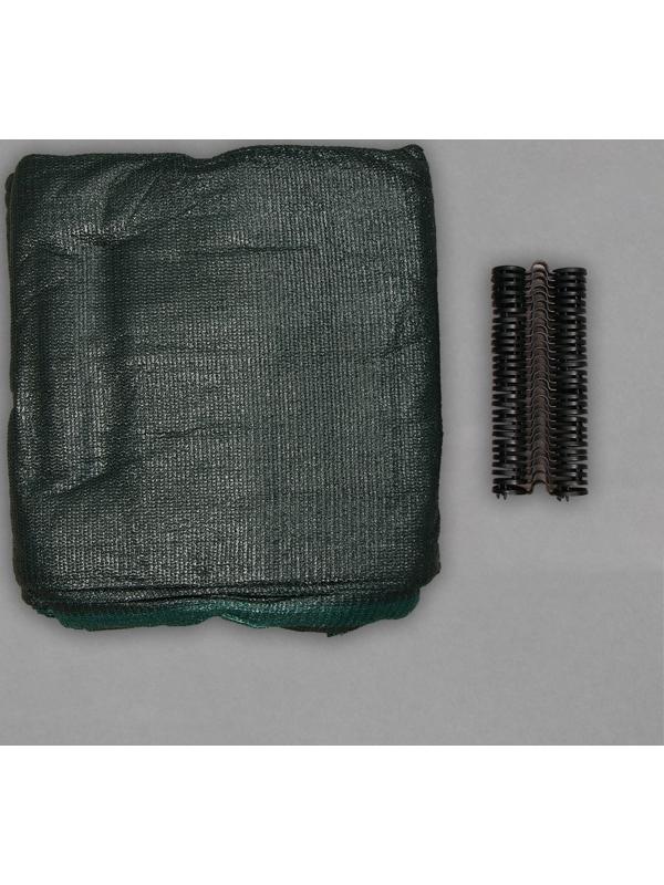 Сетка затеняющая, 10 × 4 м, плотность 80 г/м², зелёная, в наборе 29 клипс