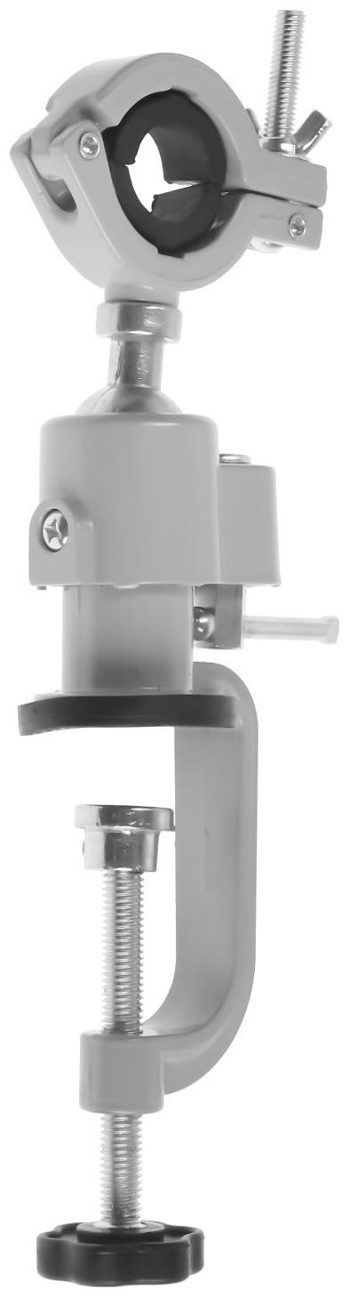 Стойка для дрели ТУНДРА, винтовой зажим, поворотный шарнир 360°, d=42 мм, длина 245 мм