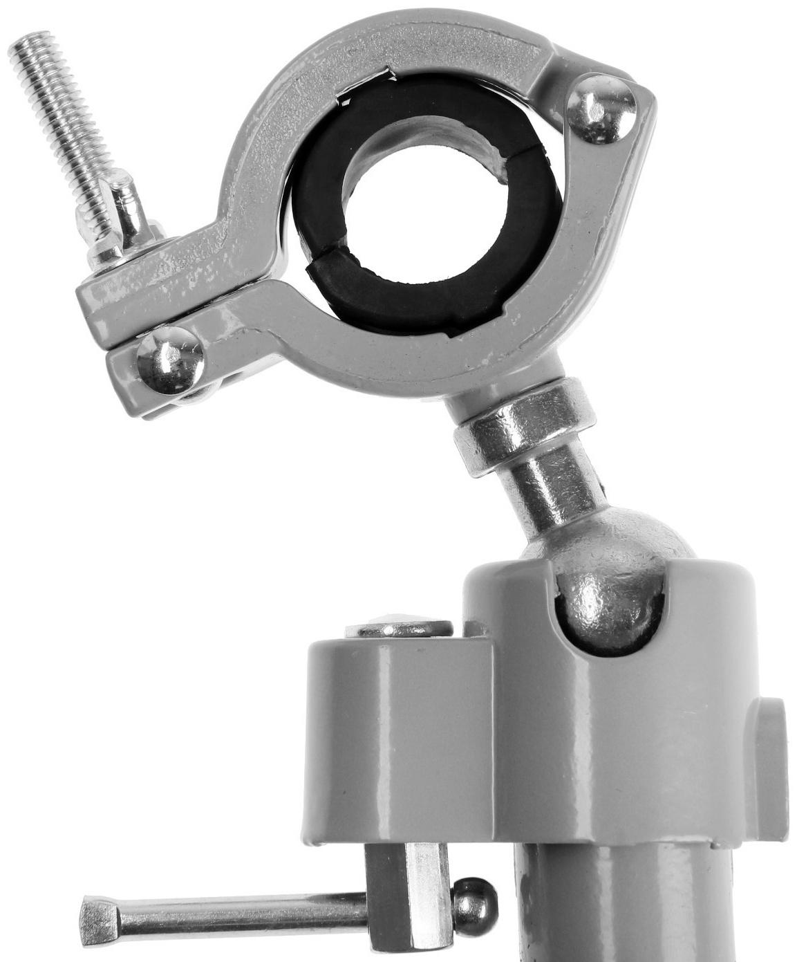 Стойка для дрели ТУНДРА, винтовой зажим, поворотный шарнир 360°, d=42 мм, длина 245 мм