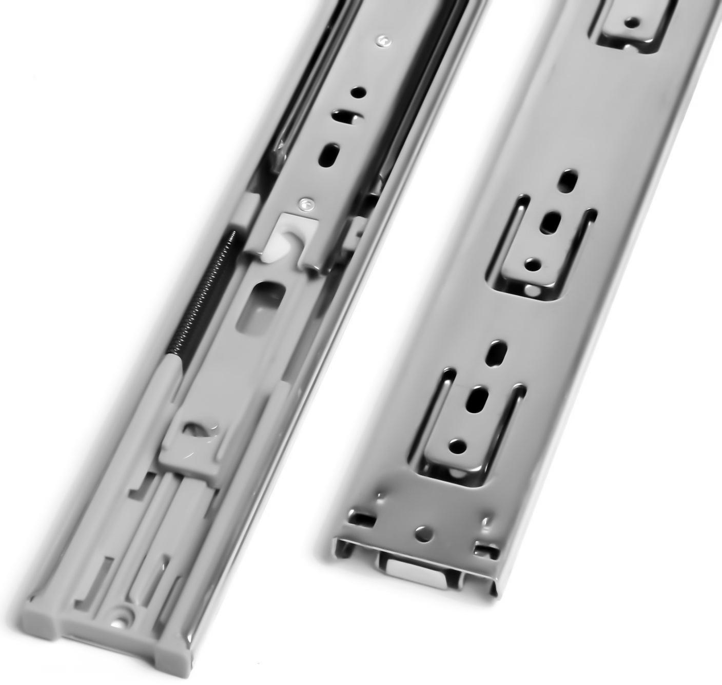 Шариковые направляющие ТУНДРА, с доводчиком 4510, L=350 мм. H=45 мм. 2 шт