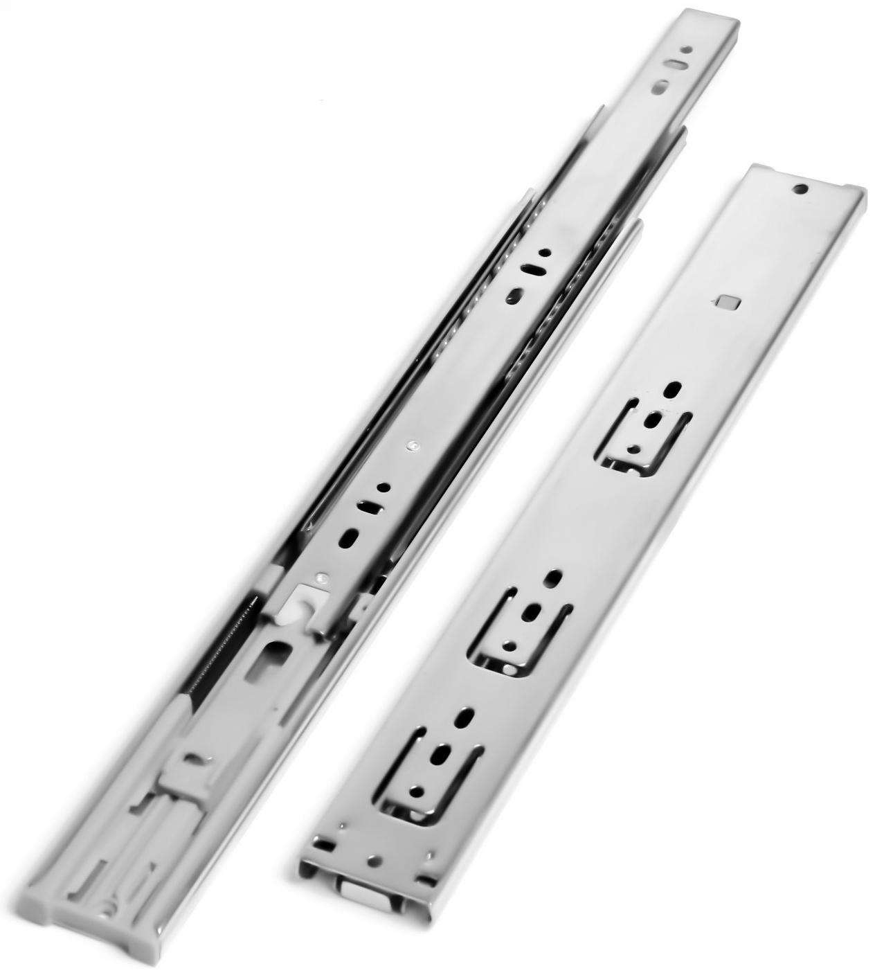 Шариковые направляющие ТУНДРА, с доводчиком 4510, L=350 мм. H=45 мм. 2 шт