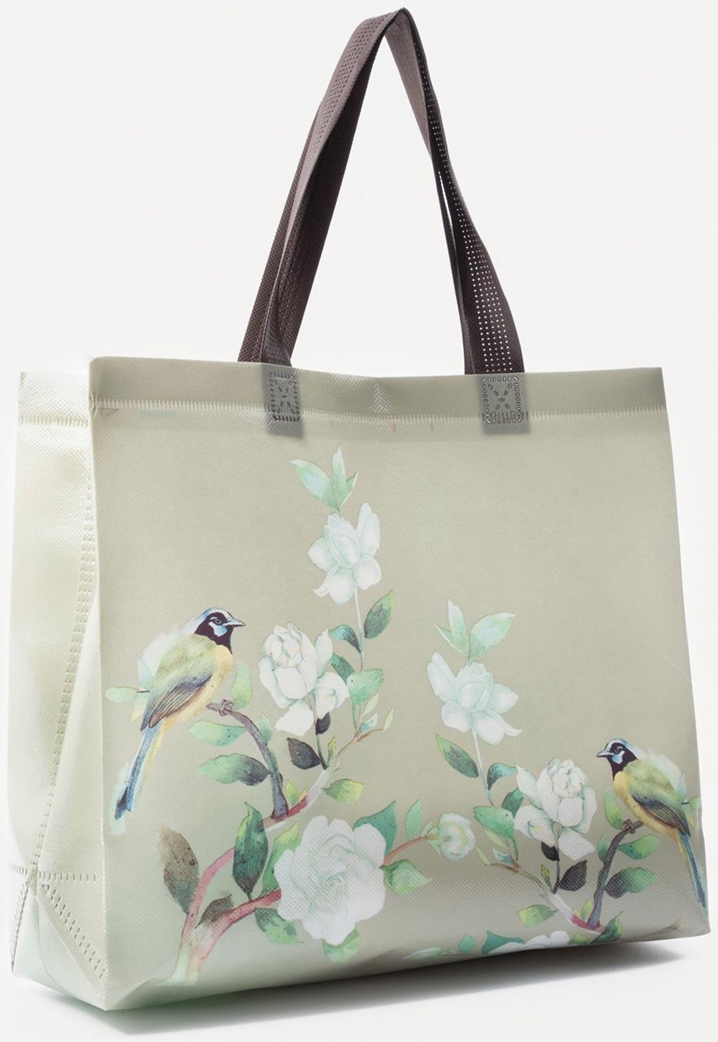 Сумка хозяйственная без молнии, 8 л, цвет зелёный