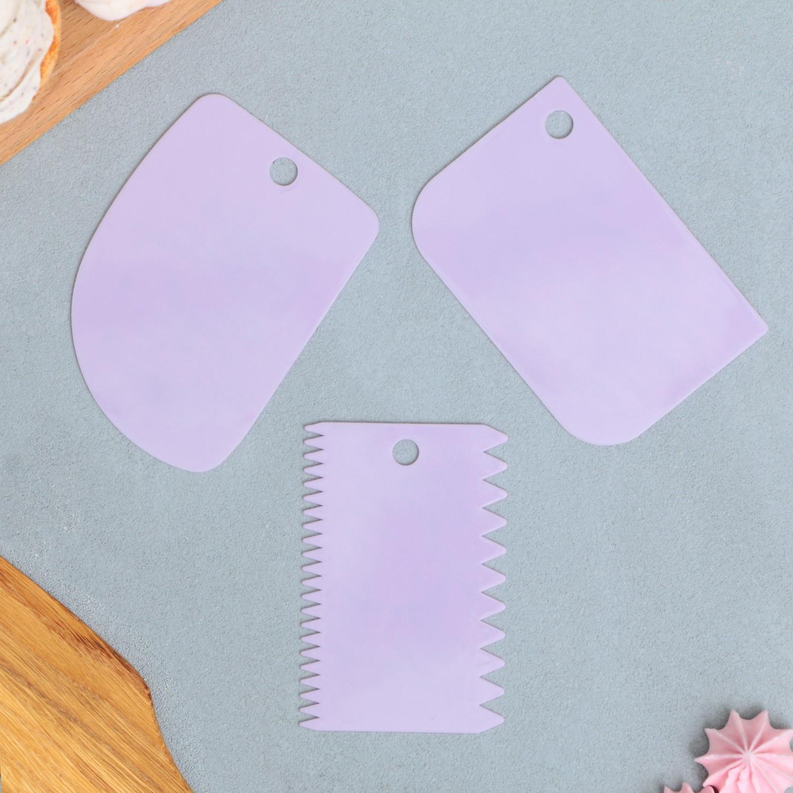 Набор кондитерских шпателей 11.5×8 см, 11.2×6.5 см, 10×7 см «Секретный ингредиент», 3 шт